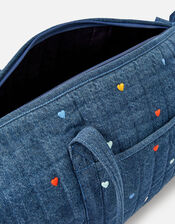Denim Hearts Weekender Bag, , large