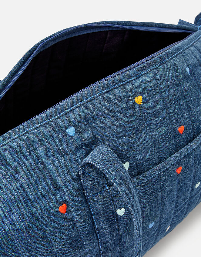 Denim Hearts Weekender Bag, , large