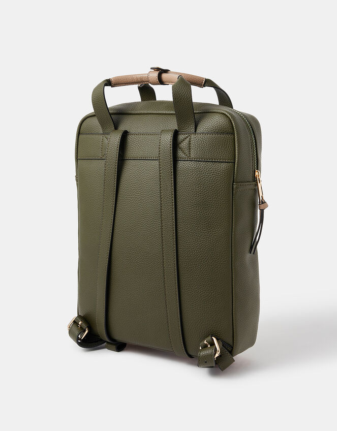 Pocket Top Handle Backpack, Green (KHAKI), large