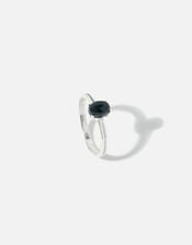 Sterling Silver Oxidised Black Onyx Ring, Silver (ST SILVER), large