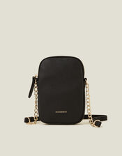 Chain Strap Phone Purse, Black (BLACK), large