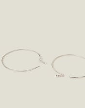Mid-Size Simple Hoops, Silver (SILVER), large