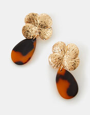 Flower Tort Drop Earrings, , large