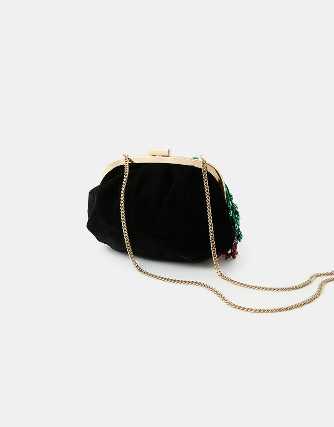 Faye Rainbow Fringe Clipframe Bag, , large