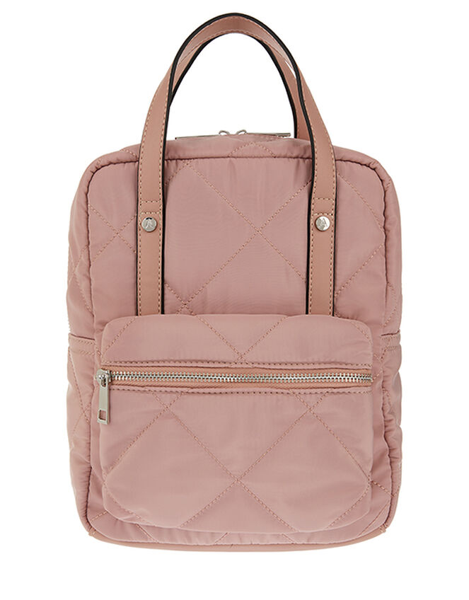 Mini Emmy Vegan Quilted Backpack, Nude (NUDE), large