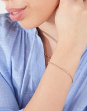 14ct Gold-Plated Pearl Sparkle Tennis Bracelet, , large