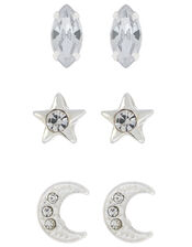 Celestial Stud Earrings Set of Three, , large