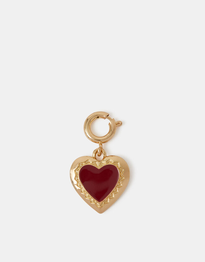 Enamel Heart Jewellery Charm, , large