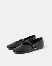 Mary Jane Ballet Flats, Black (BLACK), large