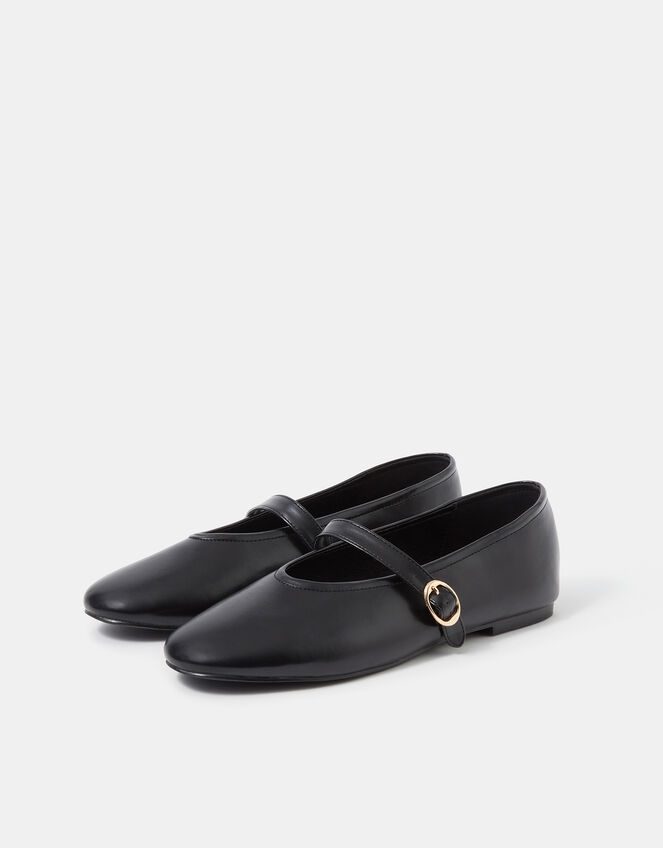 Mary Jane Ballet Flats, Black (BLACK), large