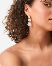 Mother of Pearl Triple Drop Earrings, , large