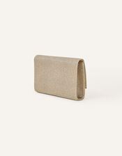 Box Clutch Bag, Gold (GOLD), large