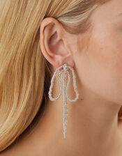 Bead Bow Statement Stud Earrings, , large