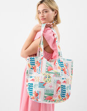 Summer Print Shopper Bag, , large