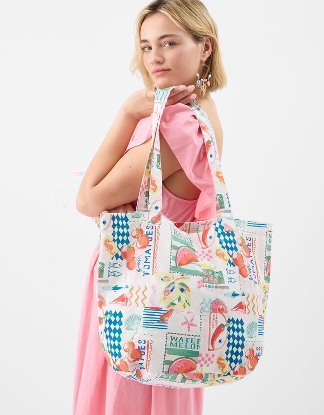 Summer Print Shopper Bag, , large
