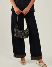 Hand Embellished Animal Shoulder Bag, , large