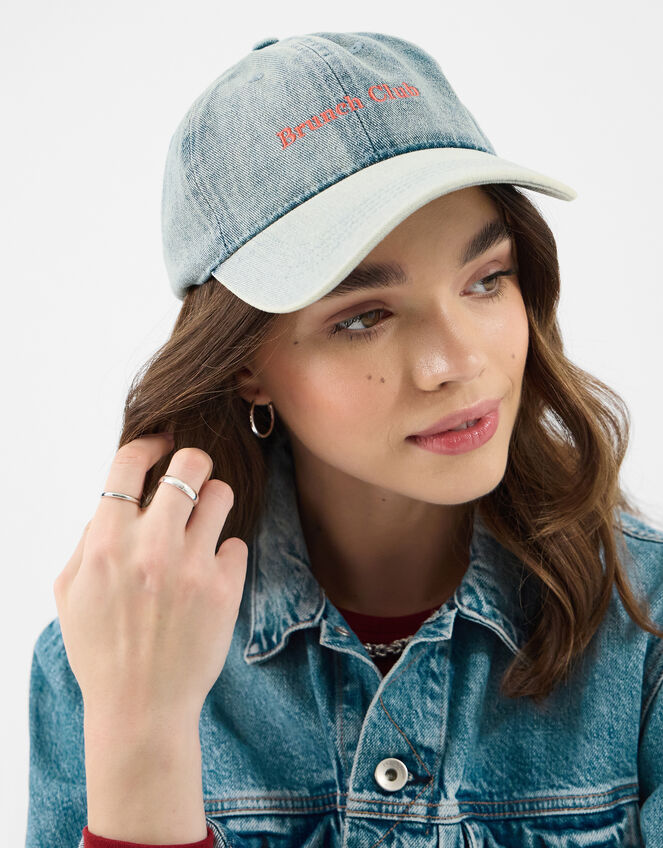 Brunch Club Denim Cap, , large