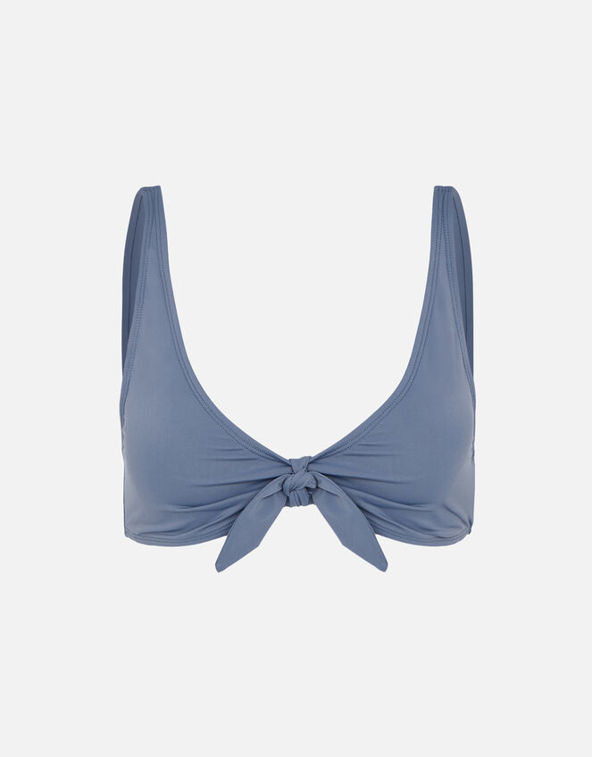 Bunny Tie Bikini Top, Grey (GREY), large