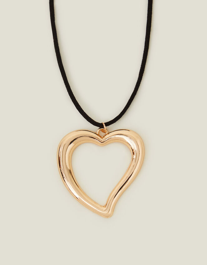 Heart Pendant Cord Necklace, , large