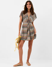 Crochet Mini Kaftan, Natural (NEUTRAL), large