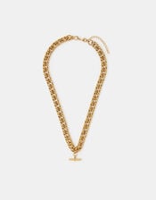 Stainless Steel Chunky T-Bar Necklace, , large