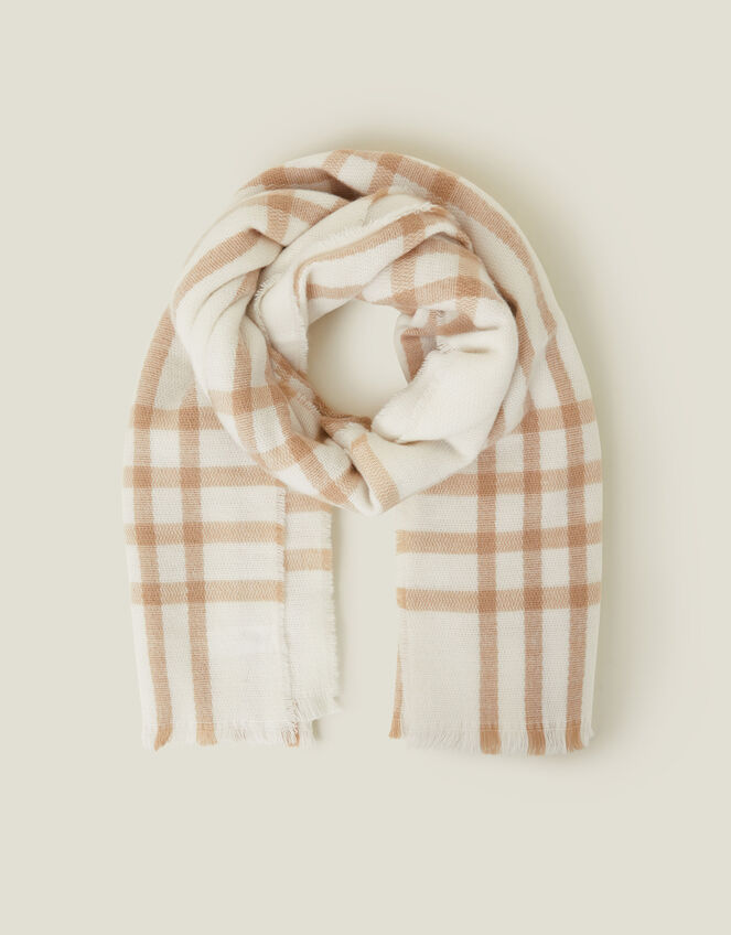 Check Large Blanket Scarf, , large
