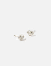 Sterling Silver Moonstone Studs, , large