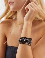 Metallic Bead Stretch Bracelet Multipack, , large