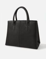Contrast Stitch Handheld Bag, , large