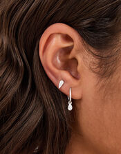 2-Pack Sterling Silver Stud & Hoop Earrings, , large