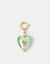Glass Heart Jewellery Charm, , large