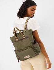 Multi-Pocket Canvas Backpack, , large