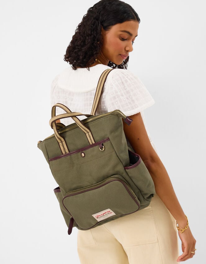 Multi-Pocket Canvas Backpack, , large