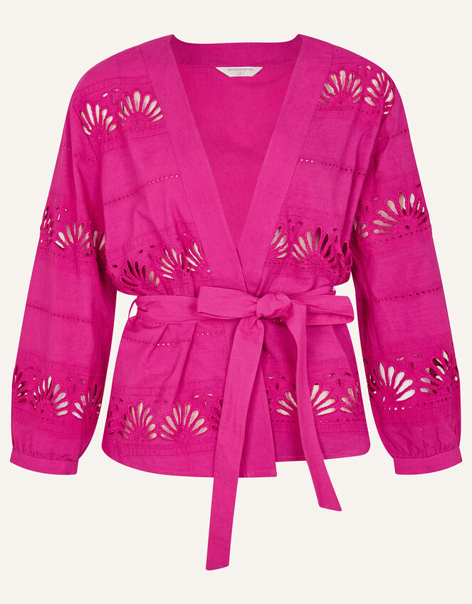 Shell Broderie Top , Pink (PINK), large