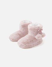 Girls Soft Slipper Boots, Pink (PINK), large