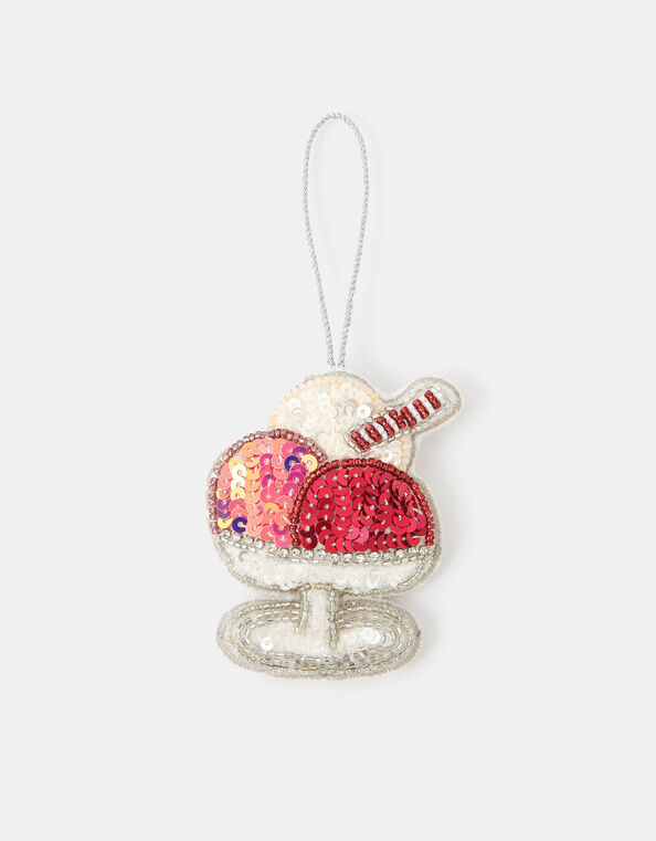 Ice Cream Sundae Embellished Christmas Tree Decoration, , large
