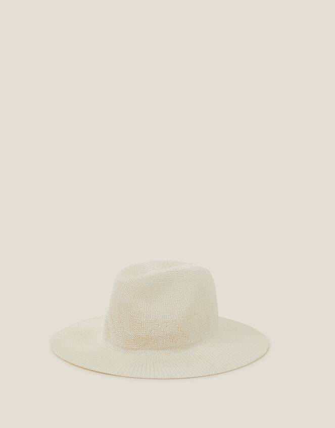 Packable Fedora, White (WHITE), large