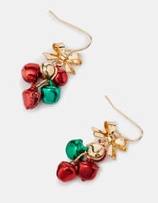 Christmas Jingle Bell Drop Earrings, , large