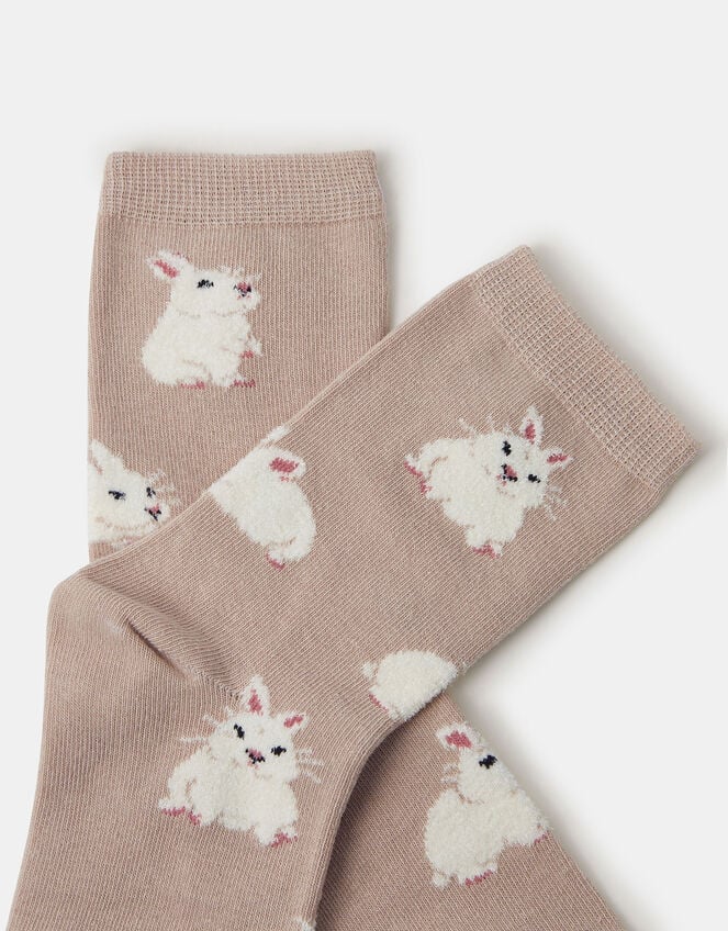 Bunny Print Socks, , large