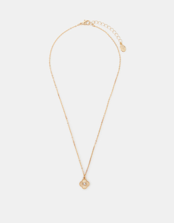 Diamant&eacute; Clover Pendant Necklace, , large