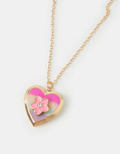 Girls Flower Locket Necklace, , large