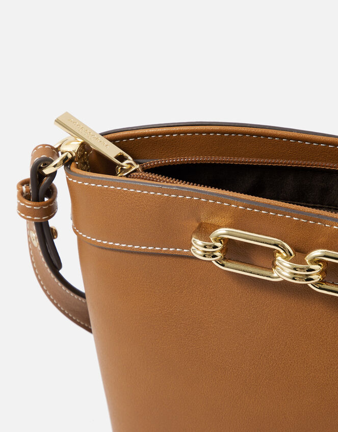 Danielle Detail Cross-Body Bag, Tan (TAN), large