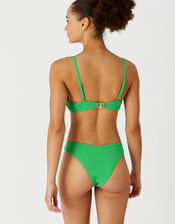 Crinkle Detail Bikini Top, Green (GREEN), large