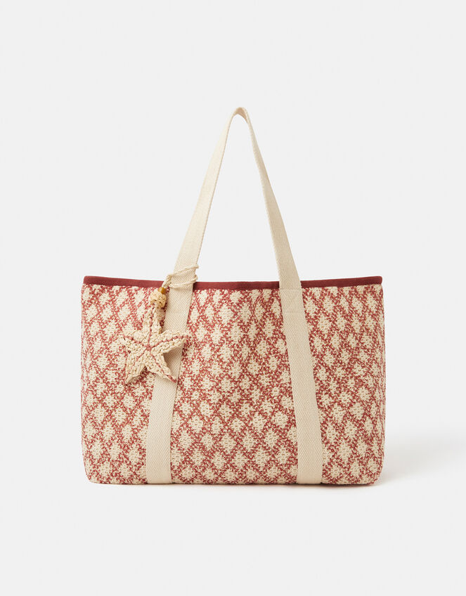 Diamond Crochet Shopper Bag, , large