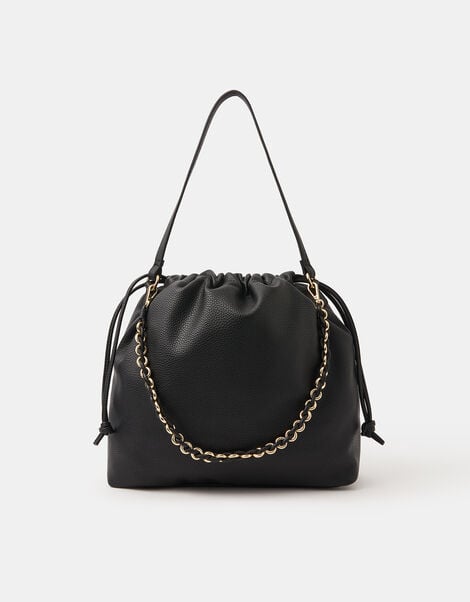 Large Drawstring Shoulder Bag, , large