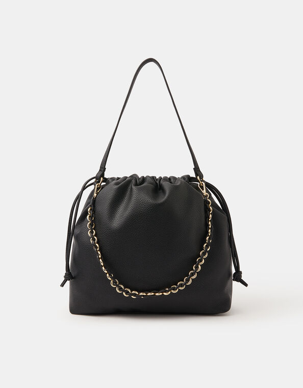 Large Drawstring Shoulder Bag, , large
