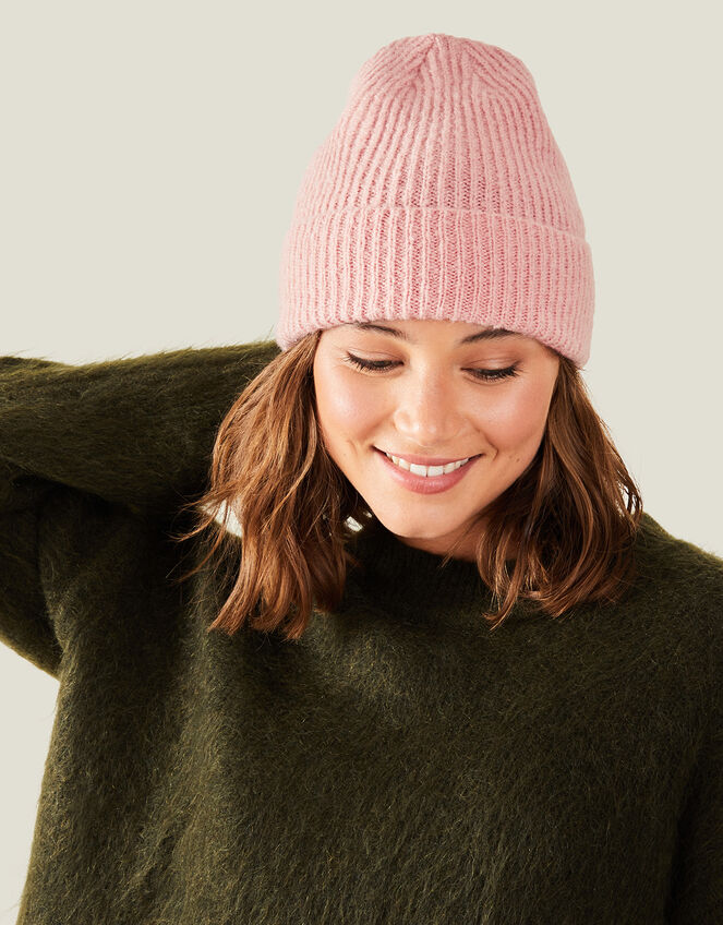 Soho Knit Beanie Hat, Pink (PALE PINK), large