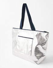 Piper Packable Metallic Gym Bag, , large