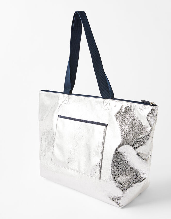 Piper Packable Metallic Gym Bag, , large