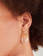 Textured Resin Drop Earrings, , large